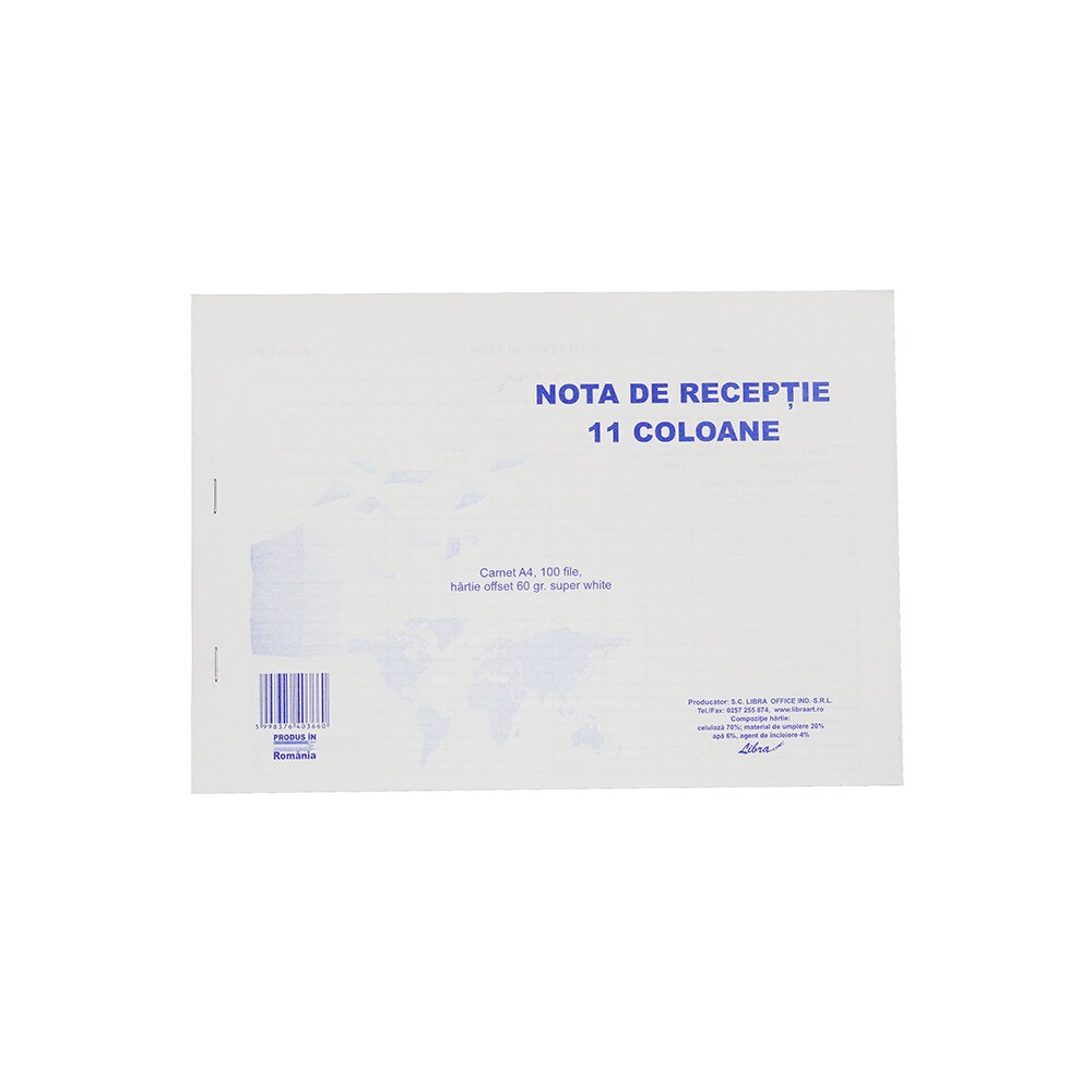Nota de receptie 11 coloane
