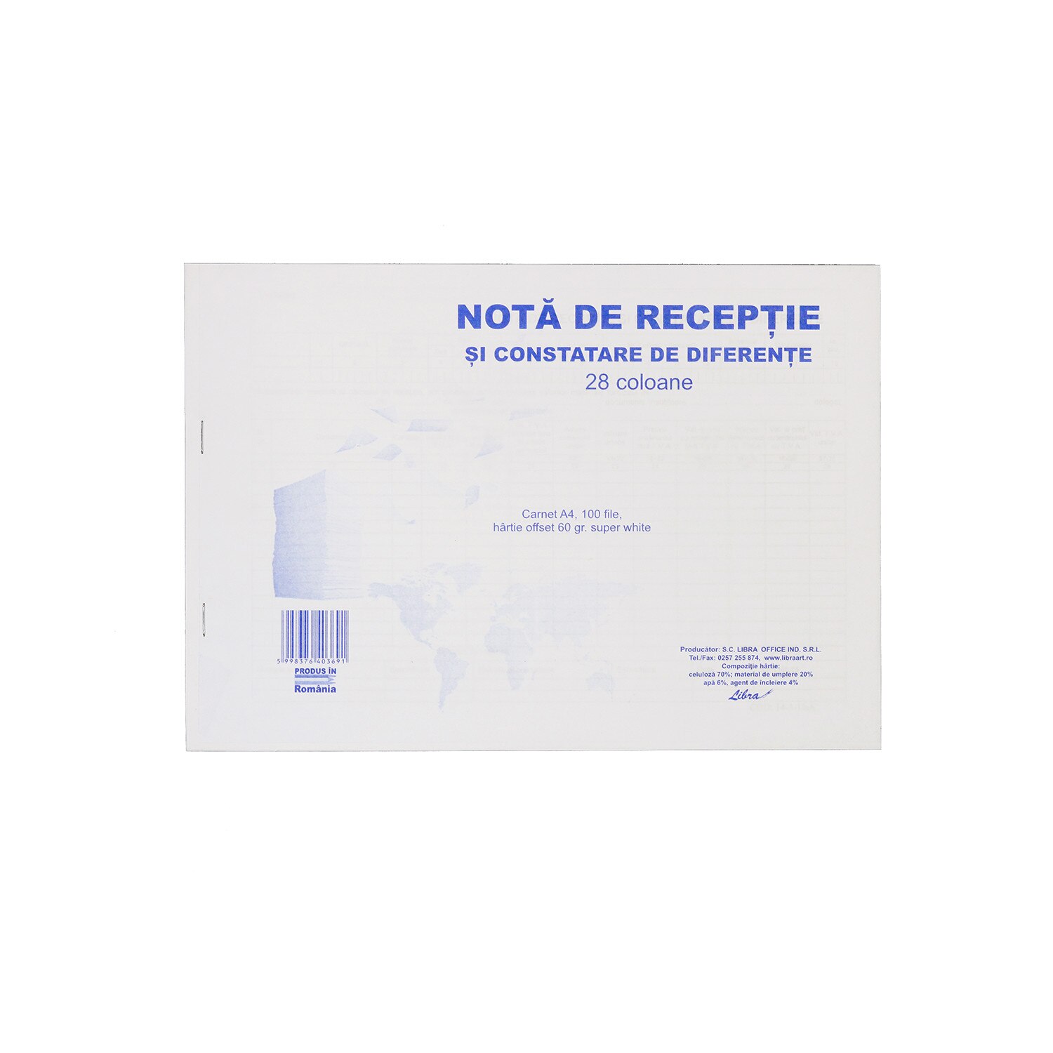 Nota de receptie 28 de coloane