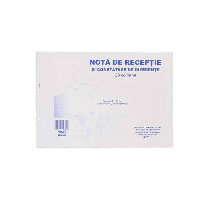 Nyugtajegyzet 28 oszlop