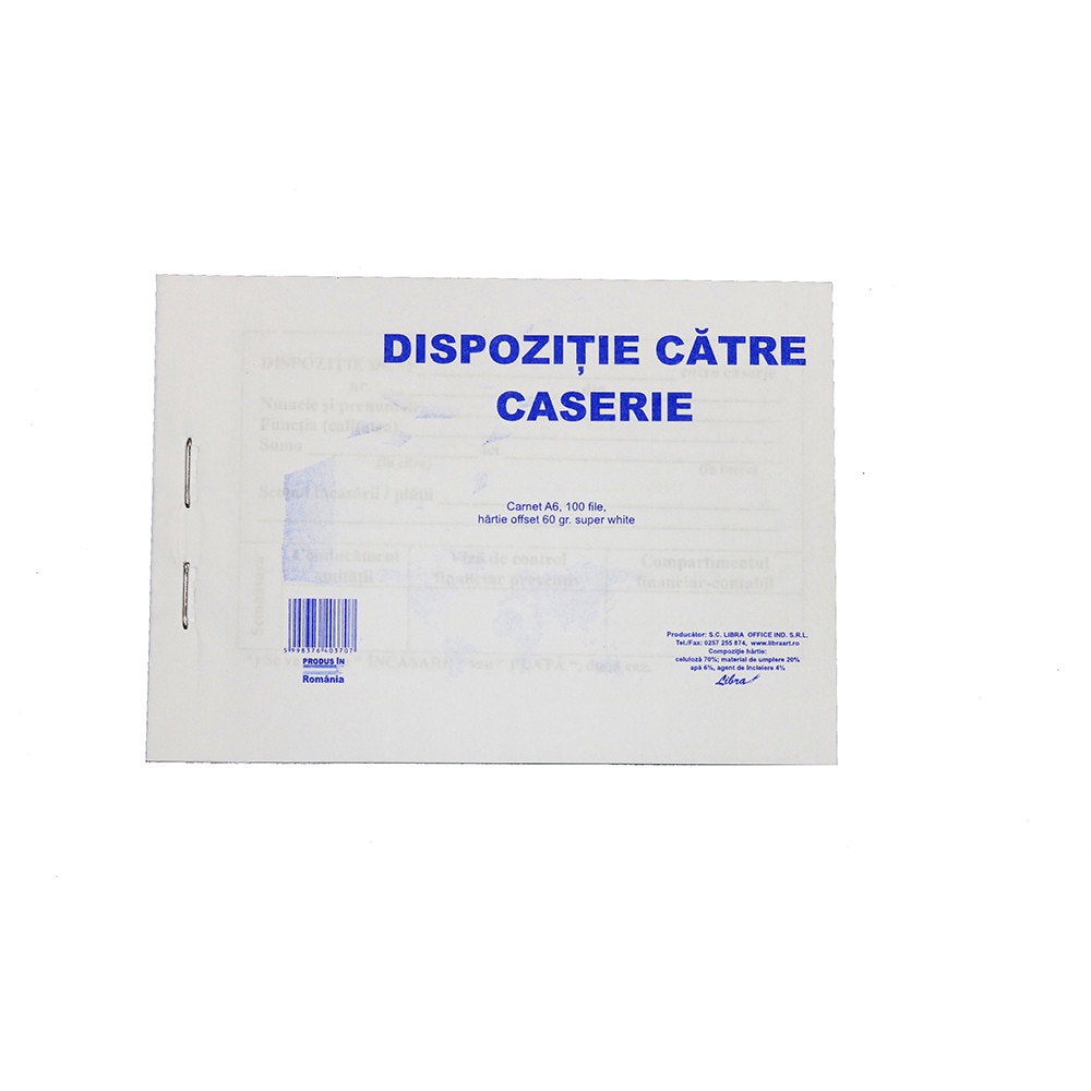 Dispozitie de plata catre caserie