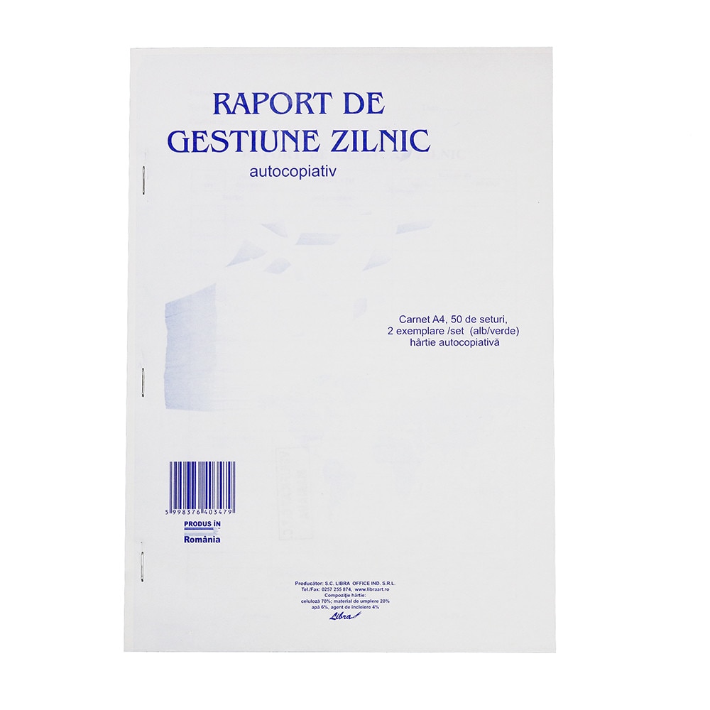 Raport de gestiune zilnic autocopiativ