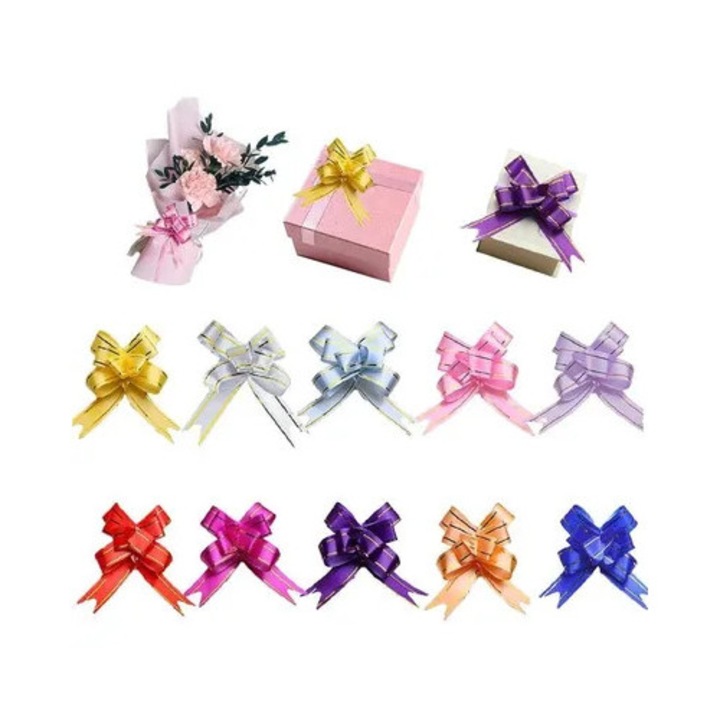 Set 100 funde panglica multicolor 7.5x10cm pentru cadouri