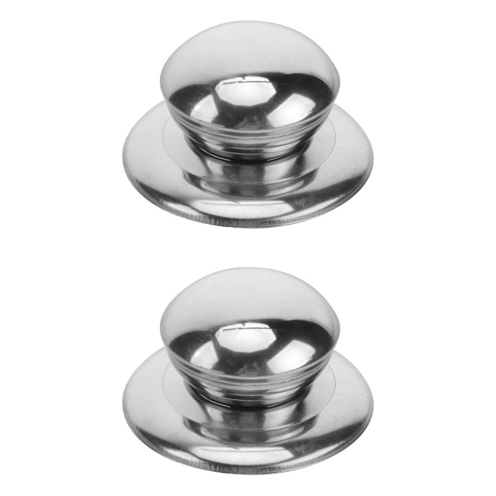 Set 2 capace vase pentru gatit, inox, 5.8x5.8x3 cm, argintiu