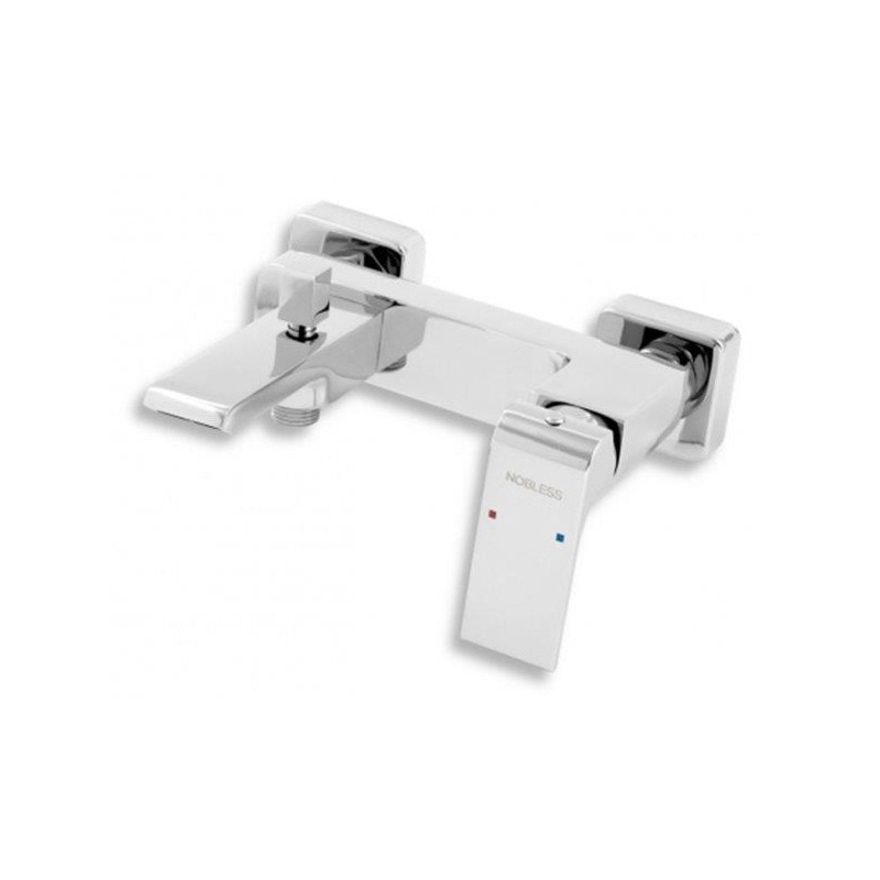 Baterie pentru cada cu montaj pe perete, crom, Nobless Sharp