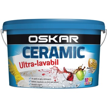 Vopsea Ultra-lavabila de interior/exterior Oskar Ceramic, alba, 15 l Vopsea Ultra-lavabila de interior/exterior Oskar Ceramic, alba, 15 l