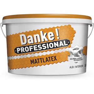 Vopsea lavabila de interior Danke Professional Mattlatex, Alba, 2.5 L