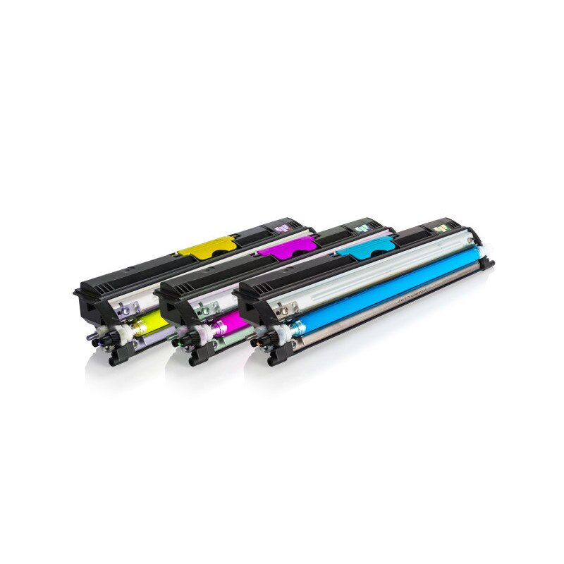 Set 3 Cartuse Toner Compatibile pentru Konica-Minolta Magicolor 1650 EN [Cyan, Magenta, Yellow] 3 x 2.500 Pag. |A0V30HH / A0V30CH / A0V306H / A0V30NH|