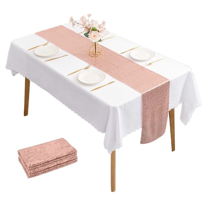 Flitteres asztalterítő 30x275cm többszínű sűrű