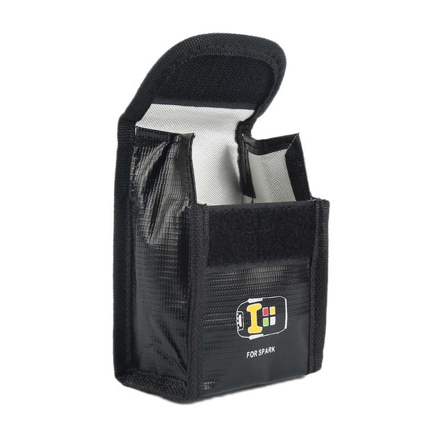 Husa de protectie XREC pentru baterii drona, 2 x DJI Spark, Negru