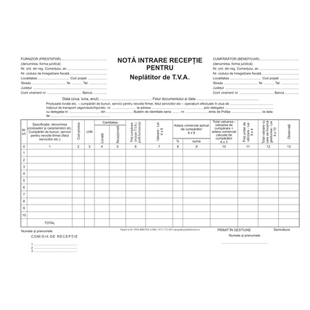 Nir Nota De Intrare Receptie Fara Tva A4 Tipar Fata 100 File Carnet Coperta Din Hartie Emag Ro