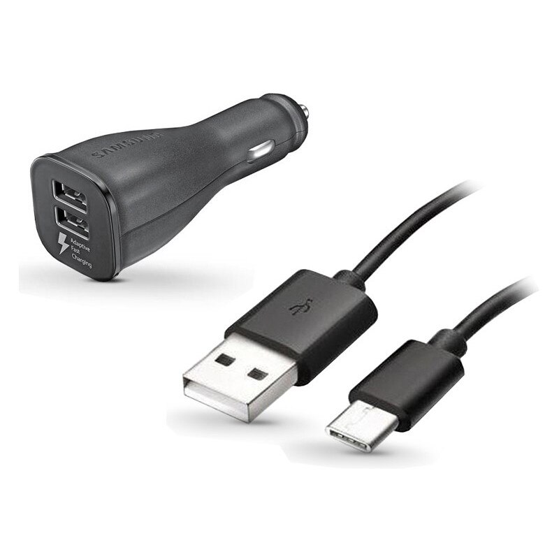 Samsung gyári USB szivargyújtós töltő + USB Type C adatkábel Samsung EE D3000BBEGWW USB Type C töltőpad, Fekete eMAG.hu