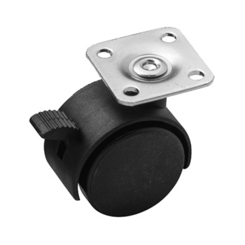 Roata de plastic pentru mobilier cu opritor, dm. 40 mm Roata de plastic pentru mobilier cu opritor, dm. 40 mm