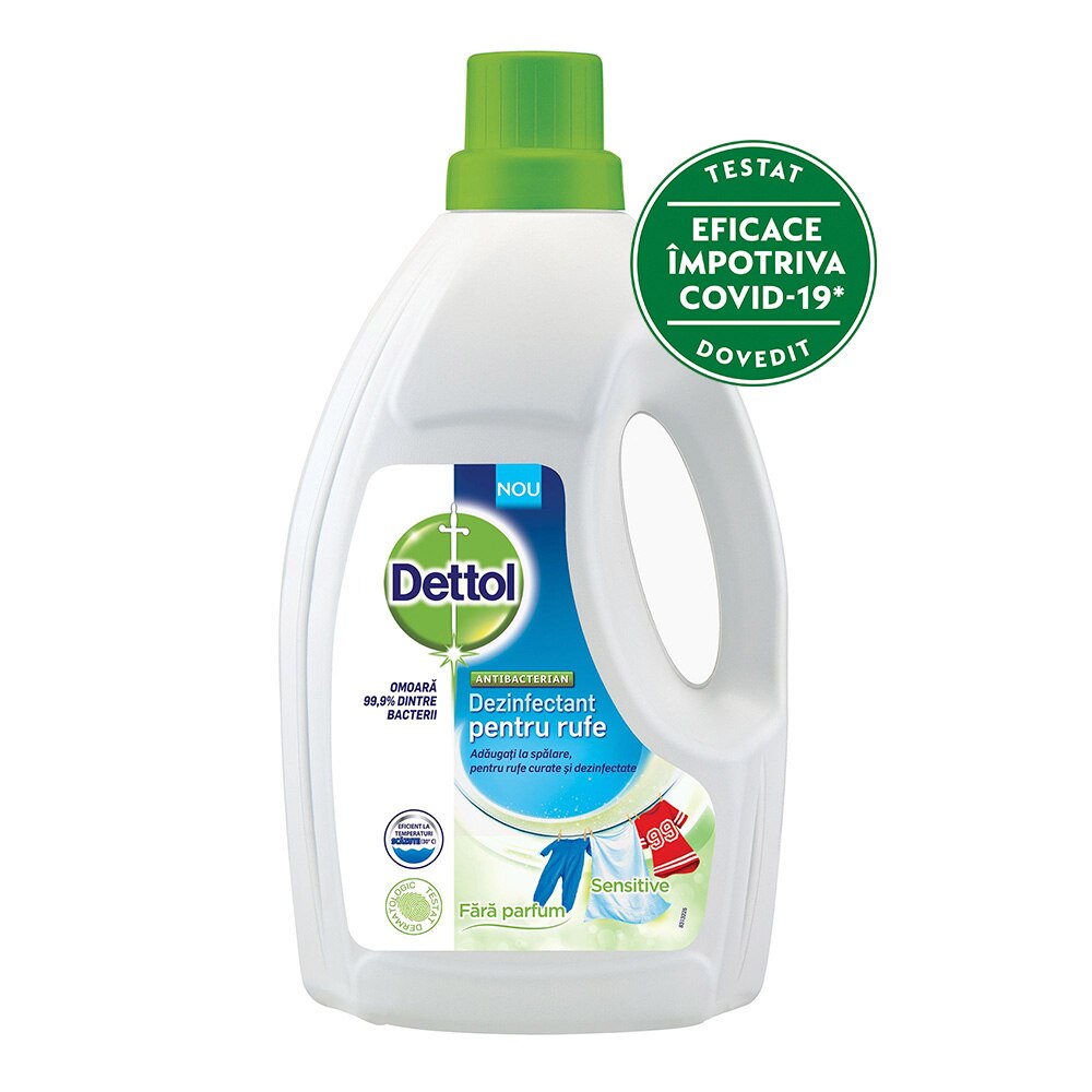 Dezinfectant pentru haine Dettol fara parfum, 1.5L
