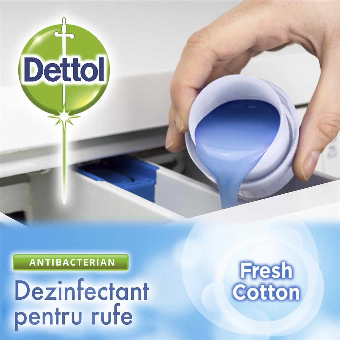 gear Go up Antecedent Dezinfectant pentru haine Dettol Fresh Cotton, 1.5L - eMAG.ro