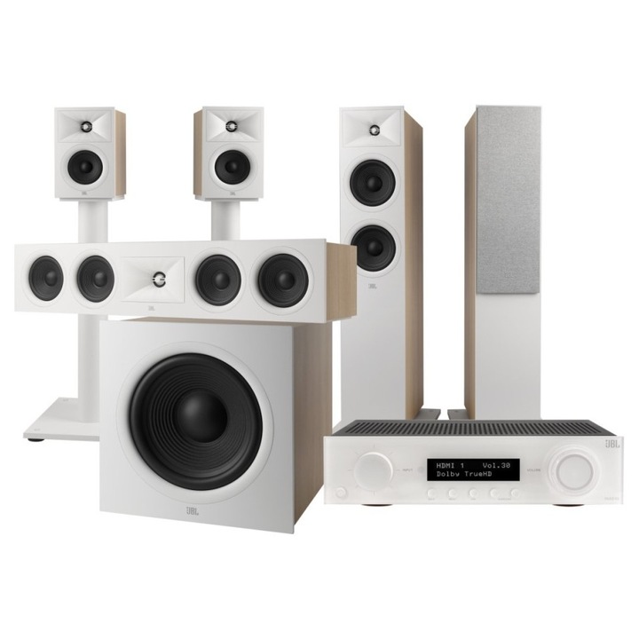 Система за домашно кино JBL MA510, 5.1, активен субуфер, черна, пълен комплект