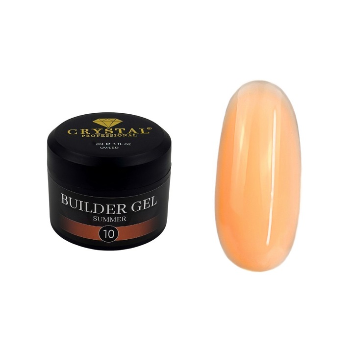 Oja semipermanenta Crystal Professional Builder Gel Summer 50ml, albastru intens