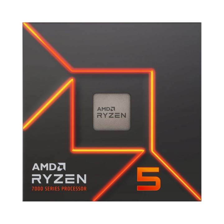 AMD Ryzen 5 7600X O7XNVIBU2OF processzor, 6 mag/12 szál, 4,7 GHz alap / 5,3 GHz Boost, Socket AM5, 5 nm, 38 MB gyorsítótár, TDP 105 W, Radeon Graphics, BOX, fekete