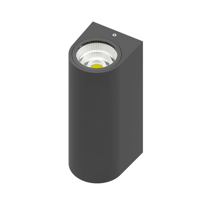 Braytron Rita-PL LED fali lámpa, 2 x 5W, 3000K, IP44, szürke