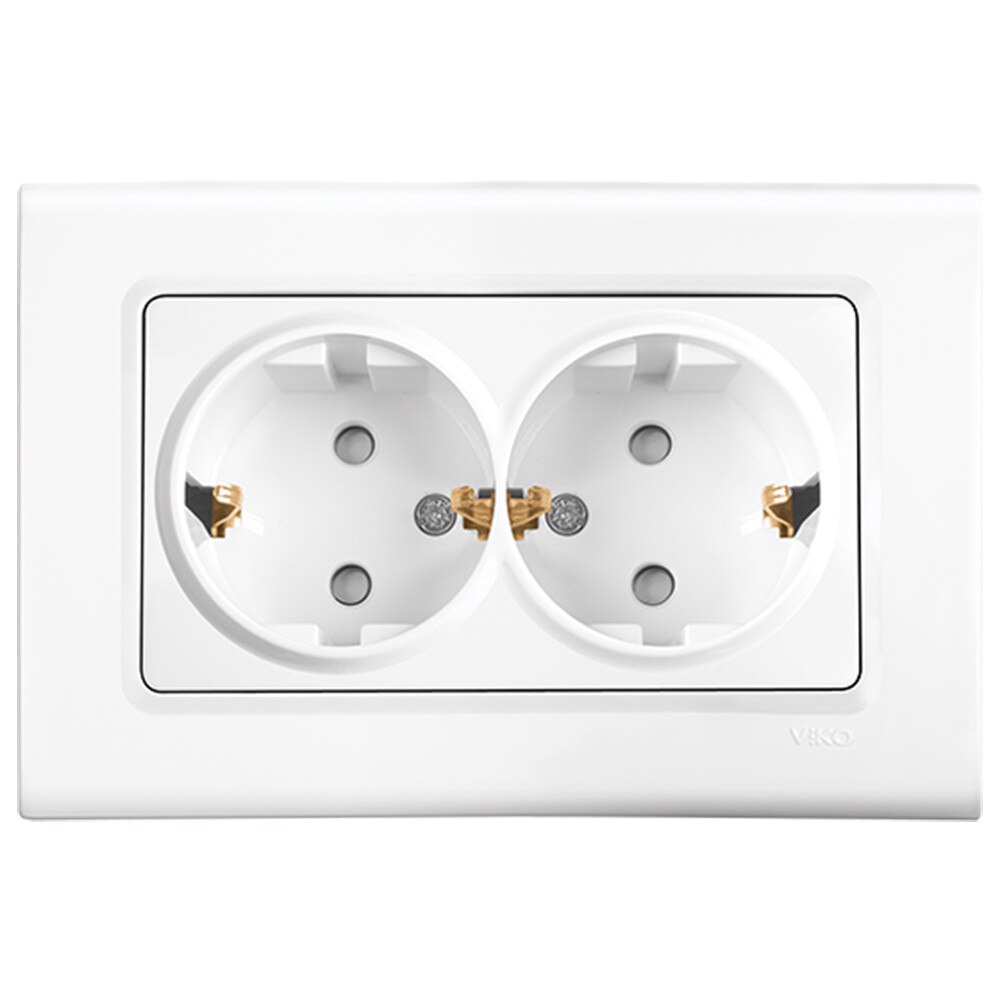 Priza shuko dubla Linnera Alb