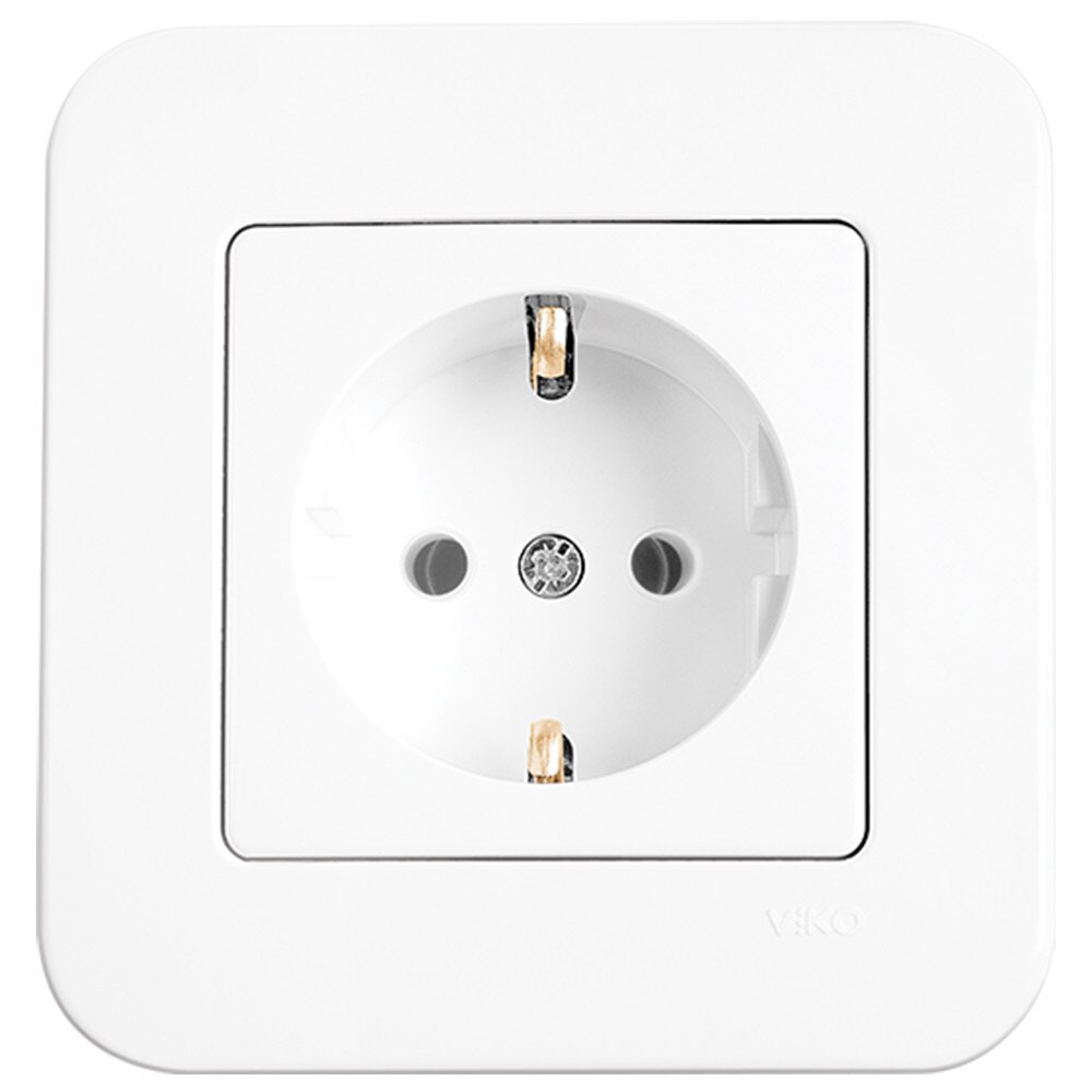 Priza shuko Rollina Alb