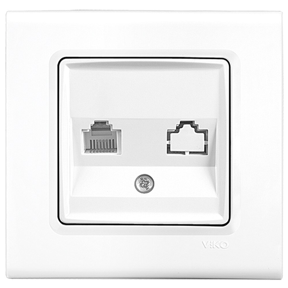 Priza telefon Linnera Alb