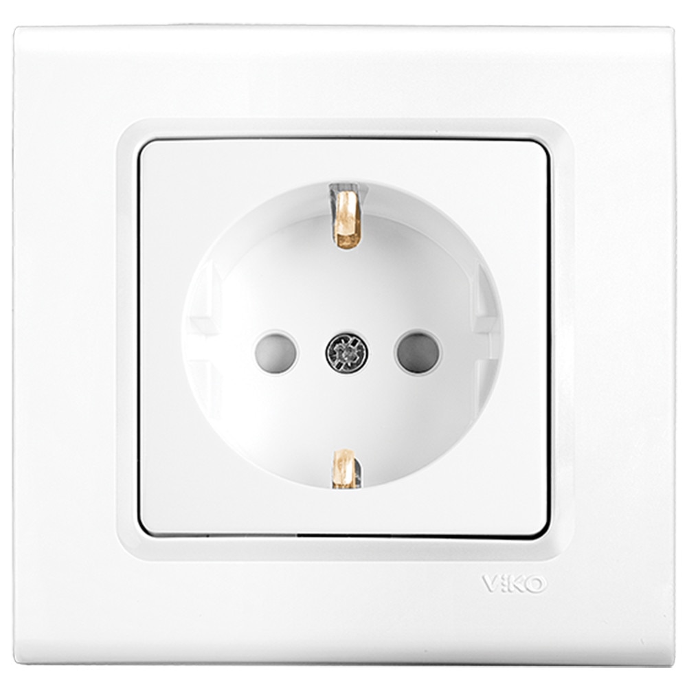 Priza shuko protectie copil Linnera Alb