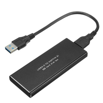 Rack extern SSD M.2 NGFF (de tip SATA) la USB 3.0 cu carcasa, cablu micro USB 3.0, negru Rack extern SSD M.2 NGFF (de tip SATA) la USB 3.0 cu carcasa, cablu micro USB 3.0, negru