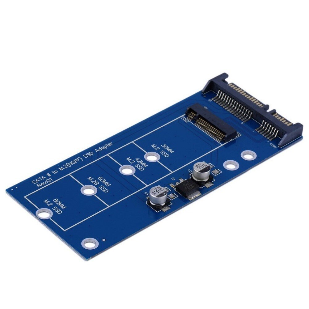 sort film aisle Adaptor convertor SSD M.2 NGFF (de tip SATA) la SATA 3, albastru - eMAG.ro