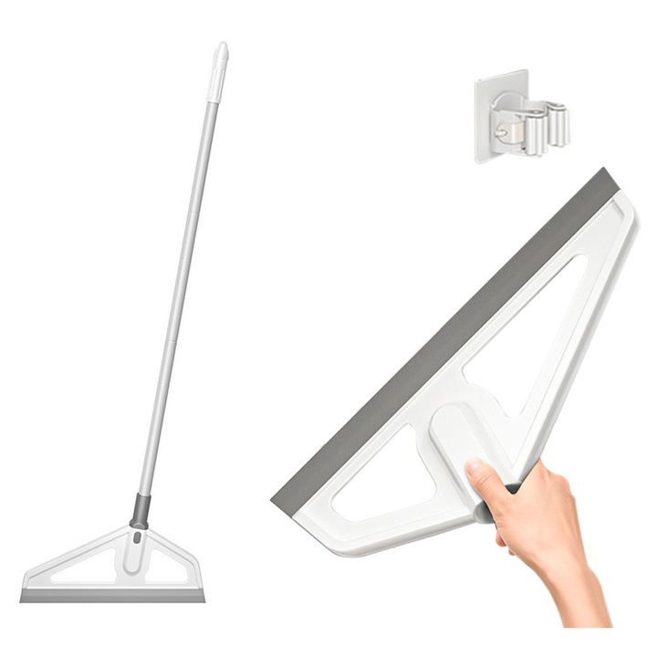 Mop multifunctional cu matura magica, alb, 33x120cm