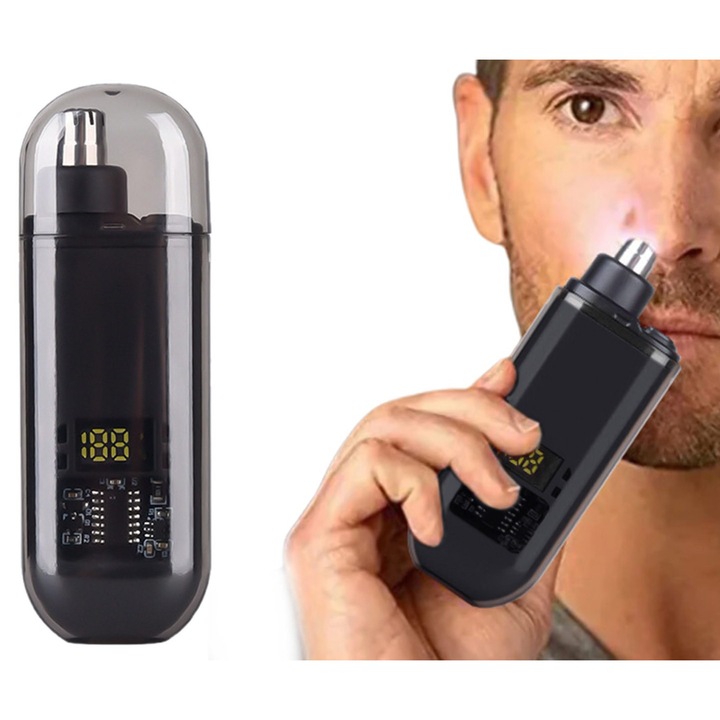 Aparat tuns nas si urechi, USB, negru, 3x1.7x7.85cm