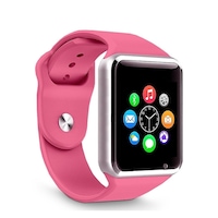 Ceas Smartwatch KINDER I, Touchscreen HD, Functie telefon cu cartela SIM, Notificari, MicroSD, Apelare BT, Antizgarieturi, Curea rezistenta din silicon, Roz