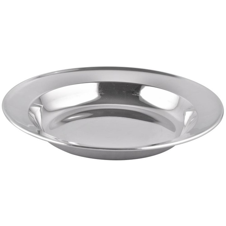 Set 5 x Farfurie din Inox, Adanca, 18 cm, Grunberg