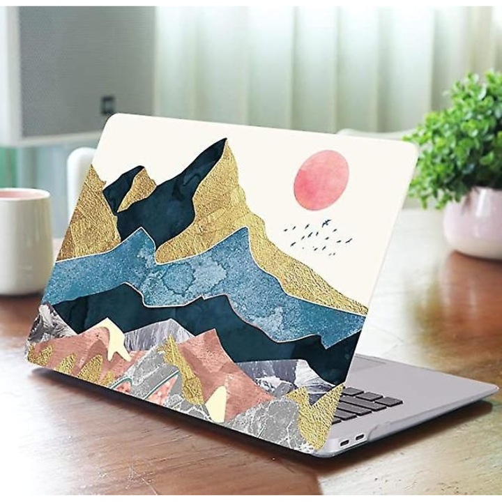 Husa hard shell pentru MacBook Air 13, compatibila cu Retina Display si Touch ID (modele A2337/A2179/A1932, 2018–2020, k0441-0714-QHeamg163137), protectie 360% cu ventilatie completa, imprimat multicolor