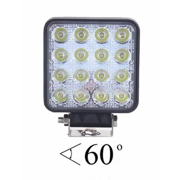 Proiector lucru 105x105x60mm, 16 LED-uri, 10-30V/48W, 3120lm, 60 grade Flood, BK69017f Proiector lucru 105x105x60mm, 16 LED-uri, 10-30V/48W, 3120lm, 60 grade Flood, BK69017f