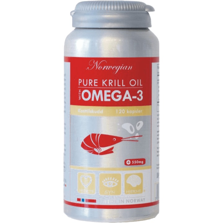 Supliment alimentar ulei de krill PURE KRILL OIL Omega 3, 120 capsule
