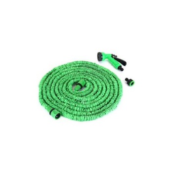 Furtun de Gradina Extensibil, 5-15 m, cu Pistol de Stropit, Verde Furtun de Gradina Extensibil, 5-15 m, cu Pistol de Stropit, Verde
