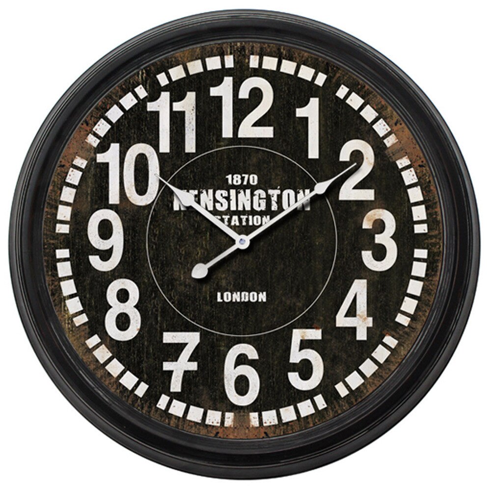 Ceas de perete rotund, Segnale, 60 cm, Negru