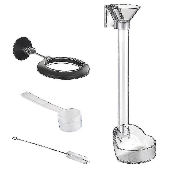 Tub hranire creveti acvariu multifunctional transparent 37.5x6x4.5cm set