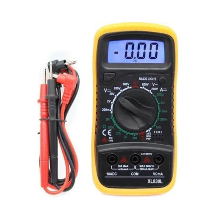 Multimetru digital, ecran LCD, 600V, 91g