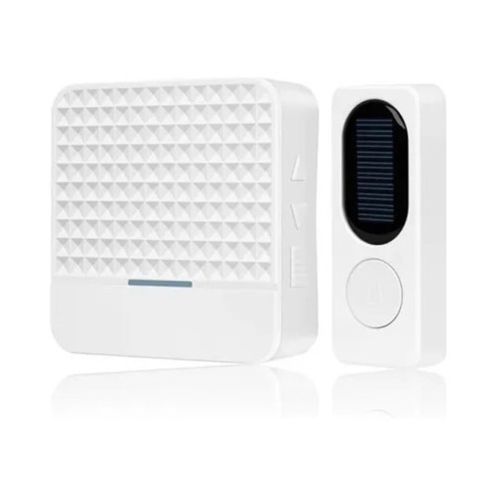 Sonerie wireless, 52 tonuri, raza 300m, alb