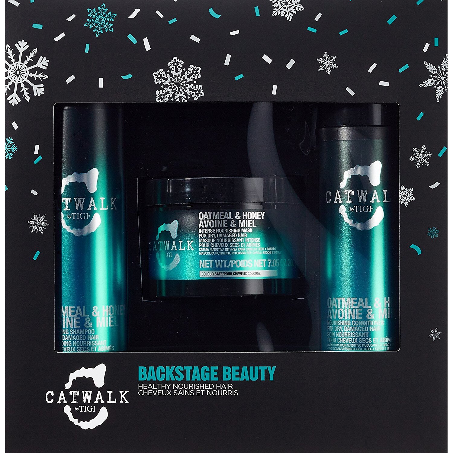 Set produse TIGI BACKSTAGE BEAUTY SET OATMEAL & HONEY SHAMPOO 300 + CONDITIONER 250 + MASK 200