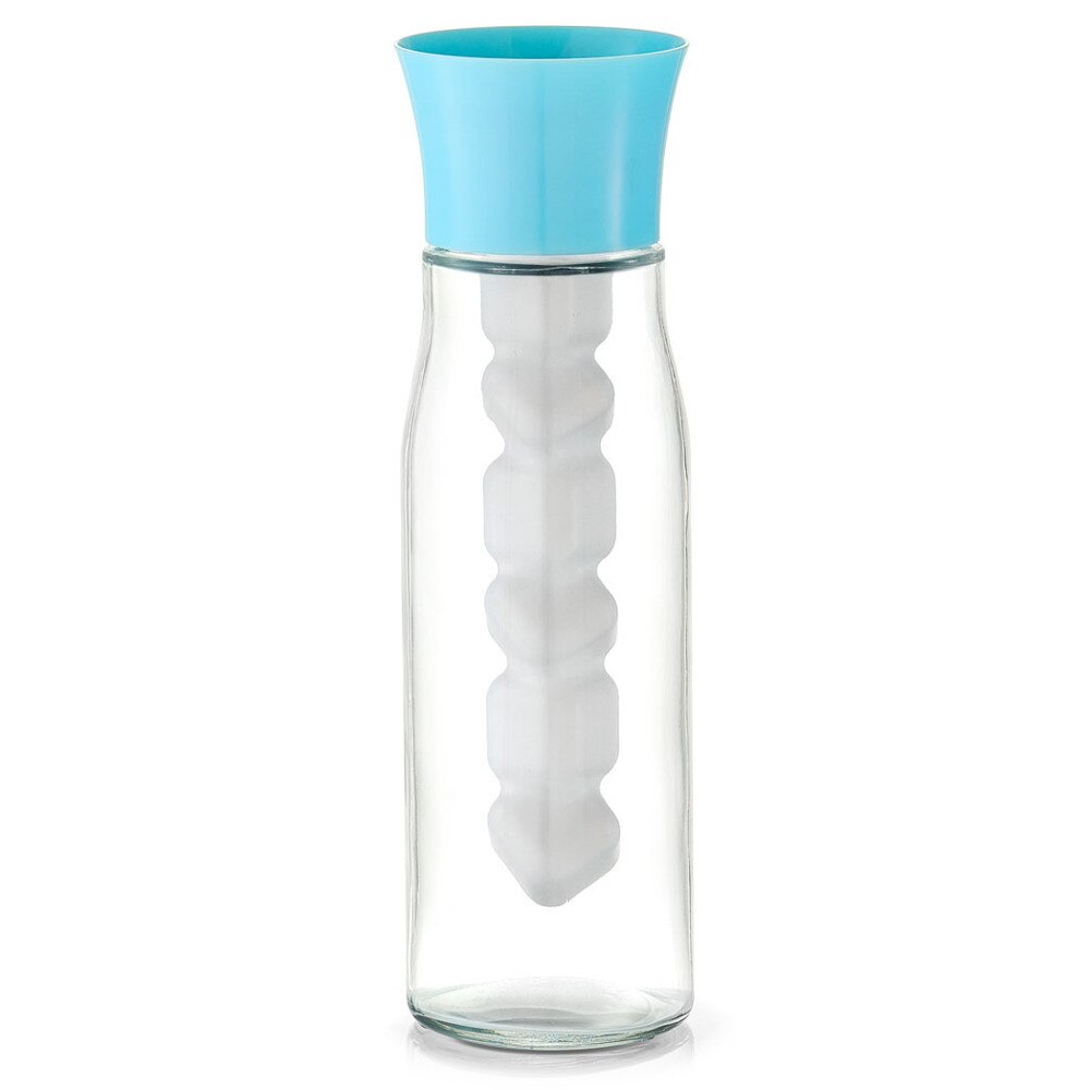 Carafa sticla, Zeller, Accesoriu gheata, 800 ml, Albastru