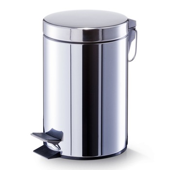 Cos de gunoi, Zeller, 3 l, Otel, Argintiu Cos de gunoi, Zeller, 3 l, Otel, Argintiu