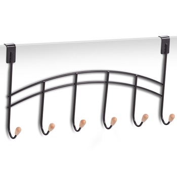 Cuier usa, Zeller, 6 carlige, Metal, Negru Cuier usa, Zeller, 6 carlige, Metal, Negru