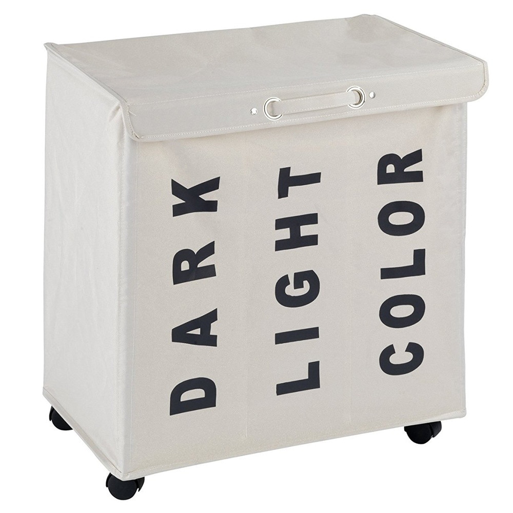 Cos pentru rufe Wenko Trivo, 116l, Poliester, Bej