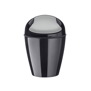 Cos de gunoi cu capac, Koziol, 2 L, 24 x 16.5 cm, Negru Cos de gunoi cu capac, Koziol, 2 L, 24 x 16.5 cm, Negru