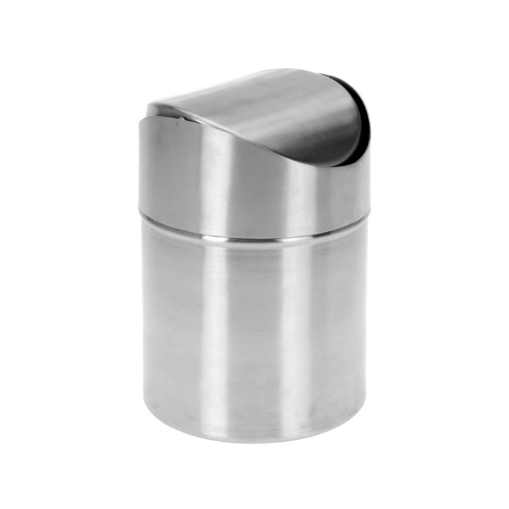 Cos de gunoi EH Mini, Otel inoxidabil, 1 L, Argintiu