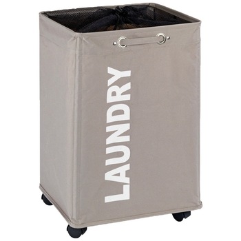 Cos pentru rufe Wenko Quadro, 79l, Poliester, Crem Cos pentru rufe Wenko Quadro, 79l, Poliester, Crem