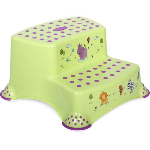 Inaltator Lorelli Dublu pentru Baie Antiderapant, Hippo Green