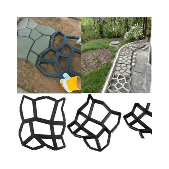 Matrita pavaj 43x43x4 cm plastic reutilizabil, pentru alei si terase